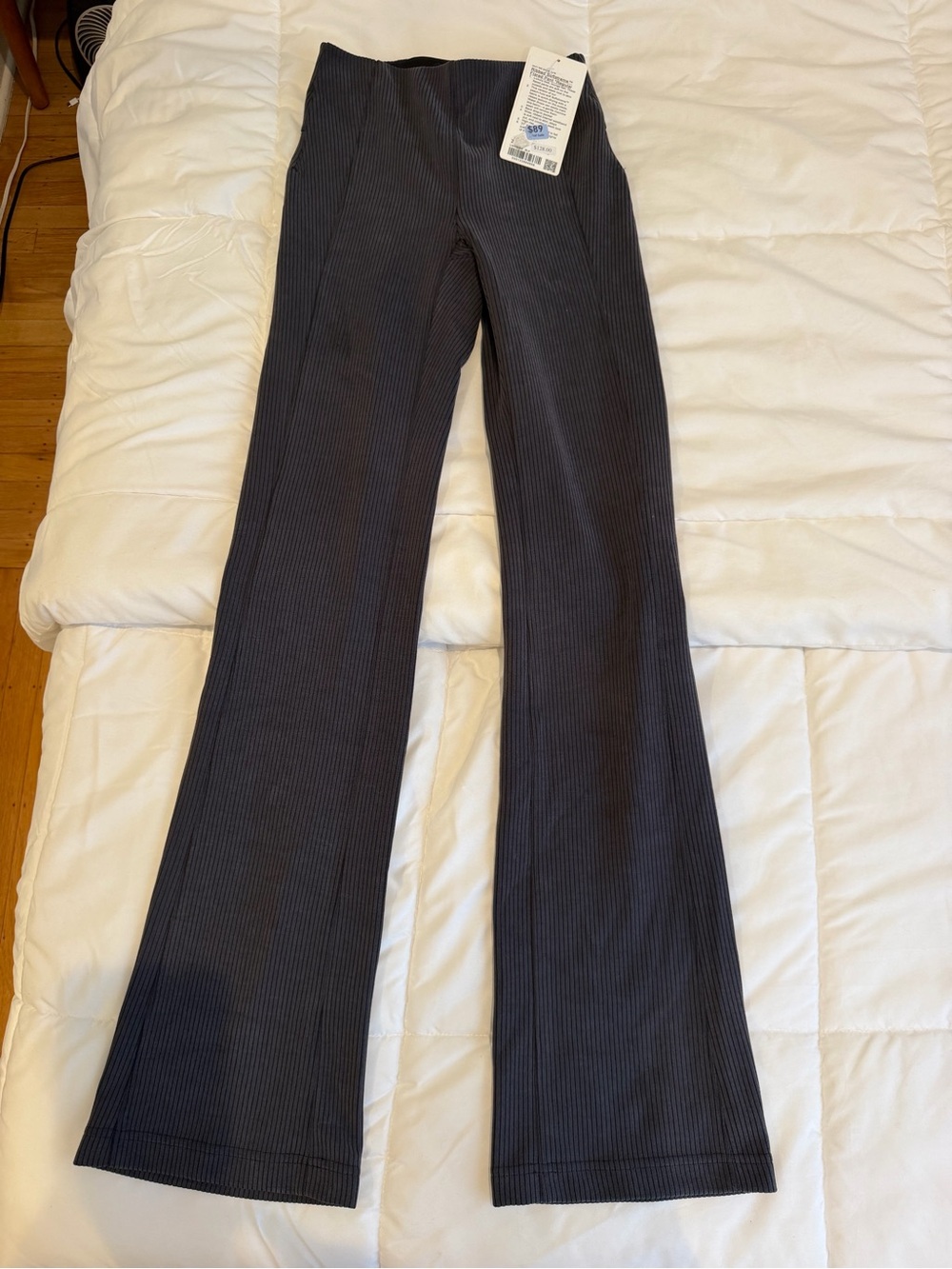 lululemon athletica Black Ribbed Flared Jeans